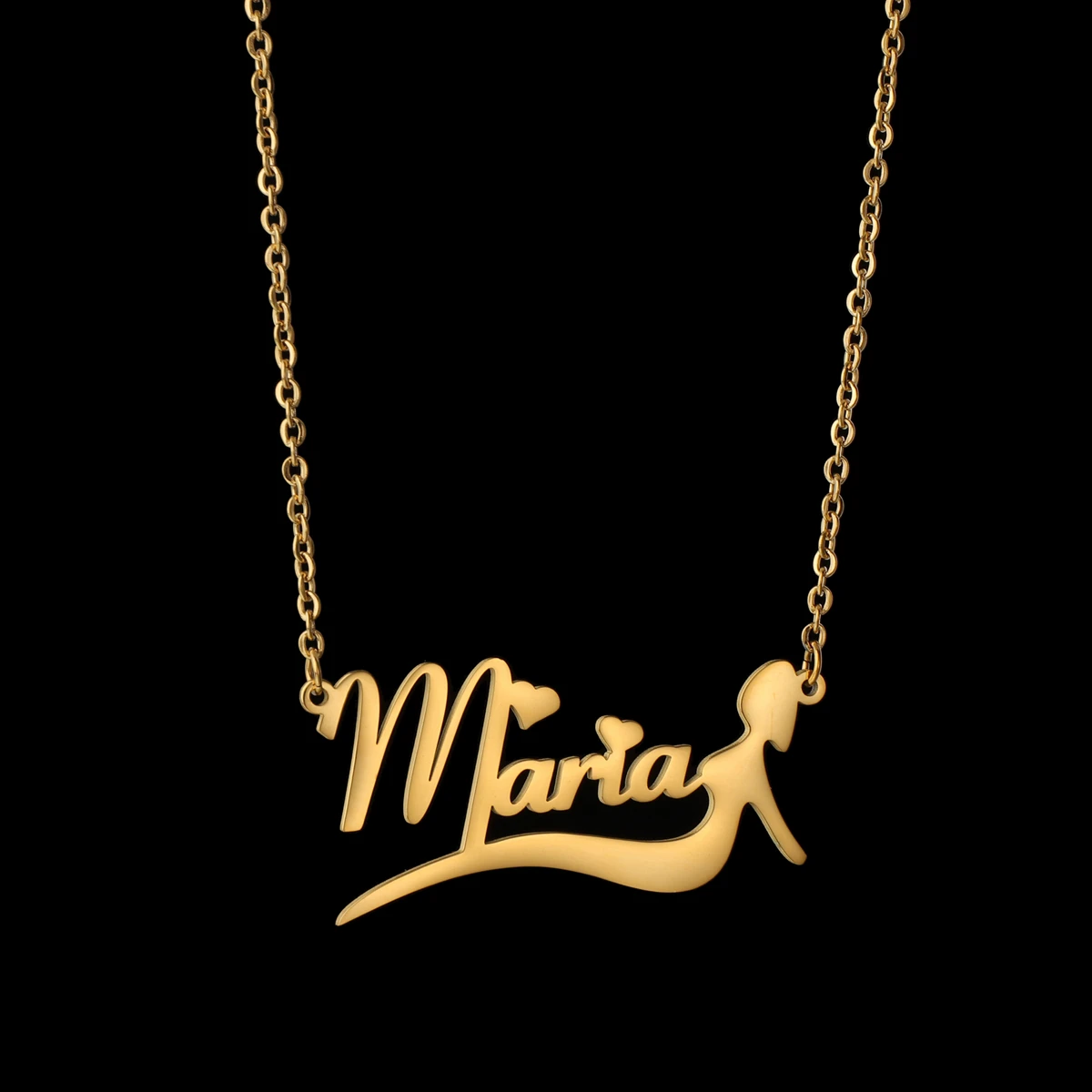 Женское колье из нержавеющей стали с подвеской в виде сердца, подарок на заказ 
Женское колье из нержавеющей стали с подвеской в виде сердца, подарок на заказ