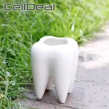 No Plant or Hole Cute Tooth Shape Solid and Durable Corrosion-resistant Ceramic Flowr Pot Garden Bonsai Planting Length 6.8CM
No Plant or Hole Cute Tooth Shape Solid and Durable Corrosion-resistant Ceramic Flowr Pot Garden Bonsai Planting Length 6.8CM