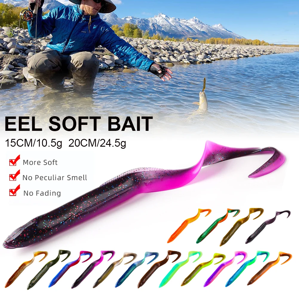 3Pcs 20cm Fishing Lures Eel Soft Bait Crankbaits Artificial Lure Fishing Grubs Fishing Swimbait Jigging Plastic Floating Baits
3Pcs 20cm Fishing Lures Eel Soft Bait Crankbaits Artificial Lure Fishing Grubs Fishing Swimbait Jigging Plastic Floating Baits
