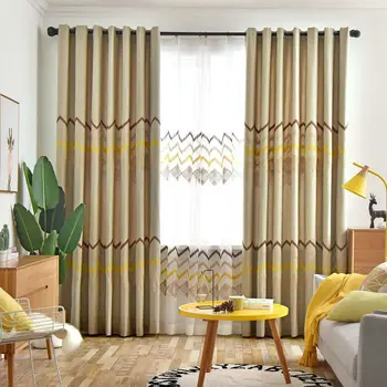 Geometric Wave patterns Embroidered Modern Minimalist Curtains For Living Room Kitchen Bedroom Blackout Cortina
Geometric Wave patterns Embroidered Modern Minimalist Curtains For Living Room Kitchen Bedroom Blackout Cortina