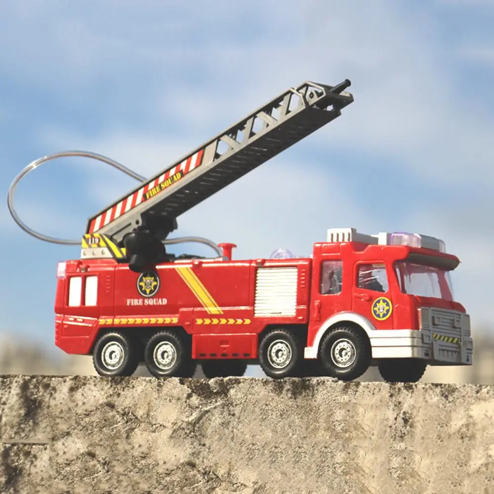 Электрическая пожарная машина с поворотом на 360 градусов игрушка музыкой