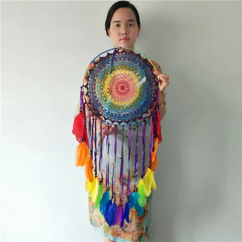 Big Large Colorful Handmade Dreamcatcher DIY Home Decorations Craft 35CM Round Circle Hanging Colored Feather Dream Catchers
Big Large Colorful Handmade Dreamcatcher DIY Home Decorations Craft 35CM Round Circle Hanging Colored Feather Dream Catchers