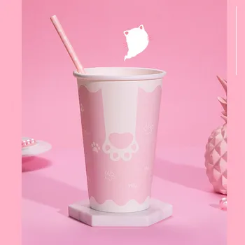 50pcs 9cm caliber tea cup disposable with lid hot drink net red thicken cat claw paper cup soy milk coffee party cup 500ml
50pcs 9cm caliber tea cup disposable with lid hot drink net red thicken cat claw paper cup soy milk coffee party cup 500ml