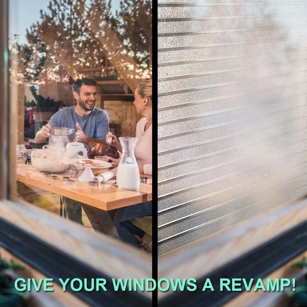 Static Cling Frosted Window Film Opaque Glass Film No Glue Window Sticker White Stripe for Office Living Room or Kitchen
Static Cling Frosted Window Film Opaque Glass Film No Glue Window Sticker White Stripe for Office Living Room or Kitchen