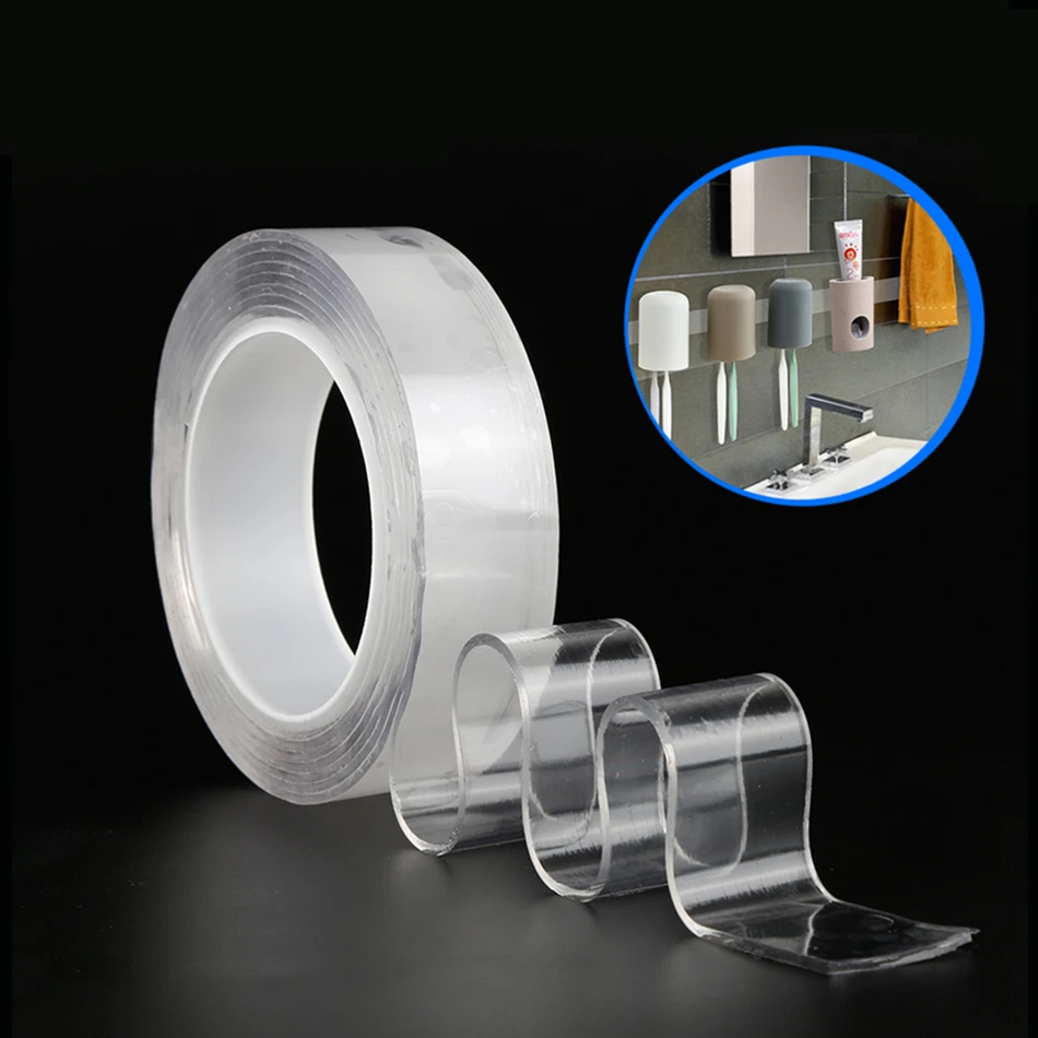 Multifunctional Nano Magic Tape Reusable Double Sided Tape Adhesive Nano Traceless Tape Removable Sticker Washable Waterproof
Multifunctional Nano Magic Tape Reusable Double Sided Tape Adhesive Nano Traceless Tape Removable Sticker Washable Waterproof