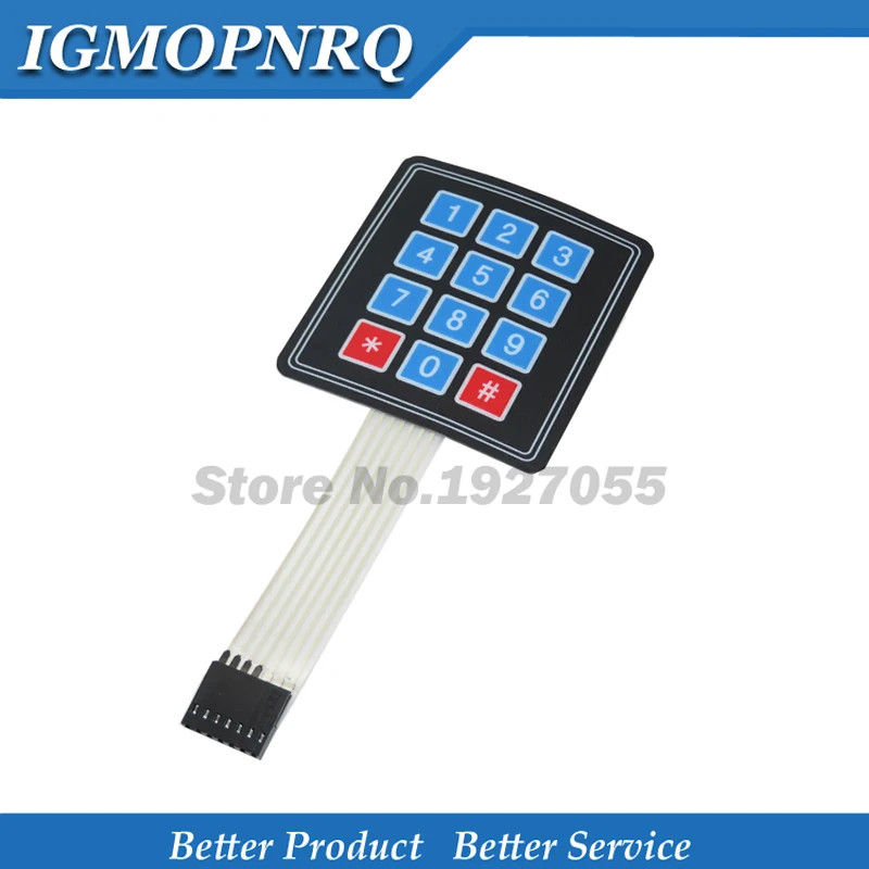 1pcs 12 Key Membrane Switch Keypad 4 x 3 4*3 Matrix Array Matrix keyboard number 0-9 Matrix keyboard new
1pcs 12 Key Membrane Switch Keypad 4 x 3 4*3 Matrix Array Matrix keyboard number 0-9 Matrix keyboard new