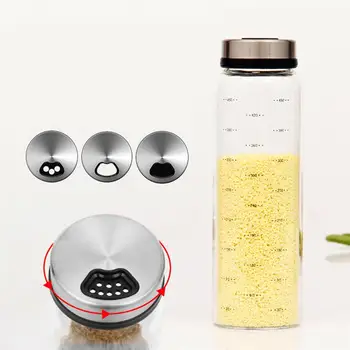 Rotary Glass Stainless Steel Seasoning Bottle Can Jar Pepper Container Kitchen Supply Home Accessory for Home Kitchen (500ml)
Rotary Glass Stainless Steel Seasoning Bottle Can Jar Pepper Container Kitchen Supply Home Accessory for Home Kitchen (500ml)