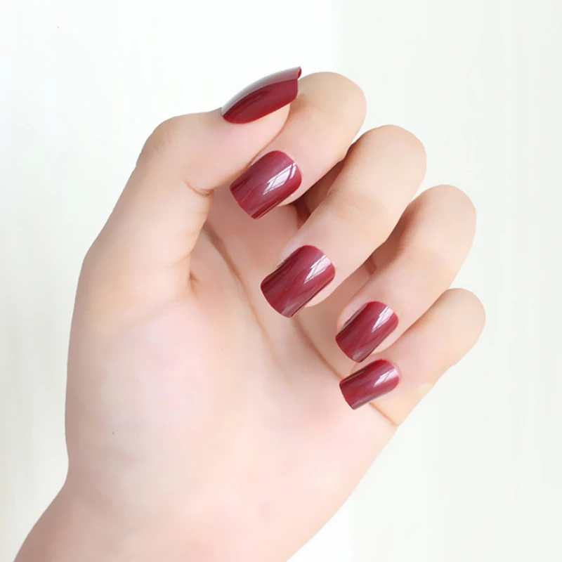 Multicolor glossy red sandalwood false nails short round false nails short round nails full coverage DIY manicure materials
Multicolor glossy red sandalwood false nails short round false nails short round nails full coverage DIY manicure materials