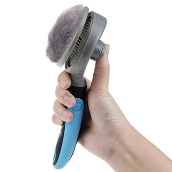 

Efficient Self Cleaning Slicker Pet Grooming Brush For Small Large Dogs Cats Comfortable Safe Anti-slip Comb For Pets WJ901