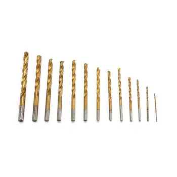 13PCS HSS Drill Bits 1.5-6.5mm Rotary Power Tools Hole Saw Titanium Coated Woodworking Plastic Accessories Set Drilling Holes
13PCS HSS Drill Bits 1.5-6.5mm Rotary Power Tools Hole Saw Titanium Coated Woodworking Plastic Accessories Set Drilling Holes