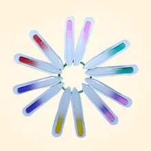 Verre N ail fichier tampon avec Barrelled boîte beauté professionnel paillettes cristal N ail Art outils fichier forme outil de polissage YY523(China)