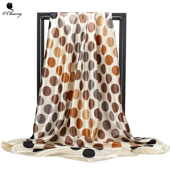 2019 Square Silk Scarf Women Loop Polka Dot Shawls and Wraps Fashion Bag Scarves Head Bandanas Hijab 90*90Cm Handkerchief
2019 Square Silk Scarf Women Loop Polka Dot Shawls and Wraps Fashion Bag Scarves Head Bandanas Hijab 90*90Cm Handkerchief
