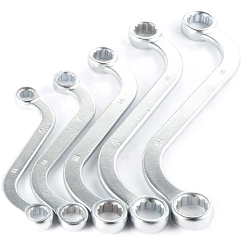 5Pcs S Type Double End Ring Wrench Set 10-19mm Stainless Steel
5Pcs S Type Double End Ring Wrench Set 10-19mm Stainless Steel