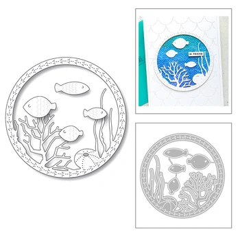 2020 New Round Shape Frame Fish Coral and Seaweed Background Embossing Metal Cutting Dies For Scrapbooking Greeting Card Making
2020 New Round Shape Frame Fish Coral and Seaweed Background Embossing Metal Cutting Dies For Scrapbooking Greeting Card Making