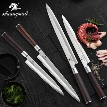 Utility Slicing Fish Sushi Japanese Knife Germany 1.4116 Steel Kitchen Filleting Knives Cutting Salmon Deba Sashimi Knife 
Utility Slicing Fish Sushi Japanese Knife Germany 1.4116 Steel Kitchen Filleting Knives Cutting Salmon Deba Sashimi Knife