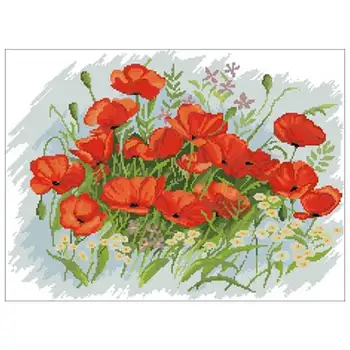 Red poppy flower patterns Counted Cross Stitch 11CT 14CT 18CT DIY Cross Stitch Kits Embroidery Needlework Sets home decor
Red poppy flower patterns Counted Cross Stitch 11CT 14CT 18CT DIY Cross Stitch Kits Embroidery Needlework Sets home decor