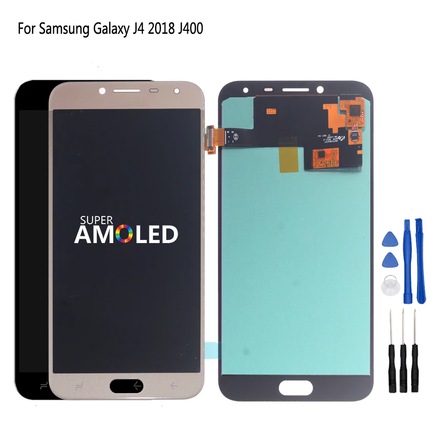 AMOLED Original LCD for Samsung Galaxy J4 2018 Screen Display Touch Screen Digitizer Assembly Replacement J400 J400F Free Tools
AMOLED Original LCD for Samsung Galaxy J4 2018 Screen Display Touch Screen Digitizer Assembly Replacement J400 J400F Free Tools
