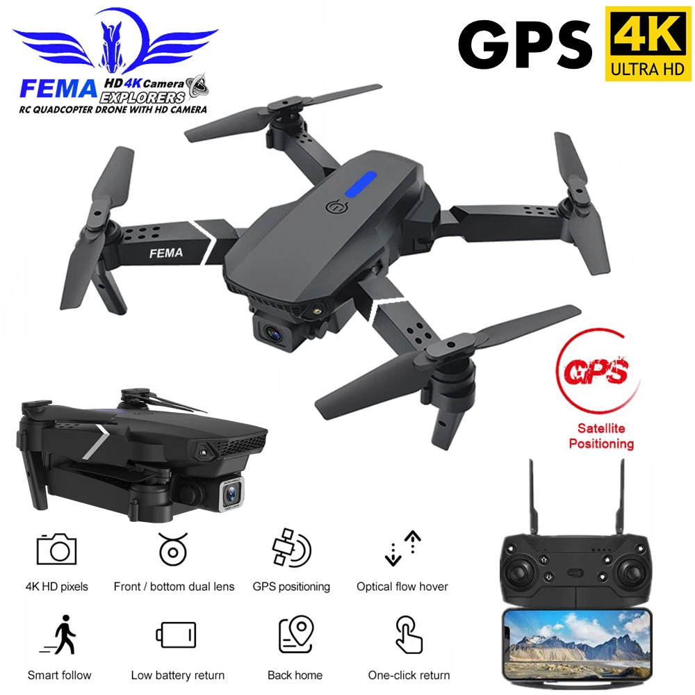 FEMA Professional GPS Drone with Camera HD 4K / 1080P 5G Wifi FPV Wide Angle Foldable Mini Dron RC Quadcopter GPS VS E520S SG907
FEMA Professional GPS Drone with Camera HD 4K / 1080P 5G Wifi FPV Wide Angle Foldable Mini Dron RC Quadcopter GPS VS E520S SG907