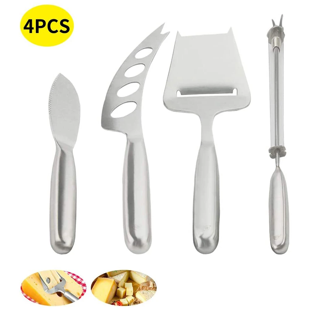 4Pcs Cheese Knifes Set Cheese Shovel Cutter and Fork Stainless Steel Cheese Cutter Set Household Kitchen Accessories
4Pcs Cheese Knifes Set Cheese Shovel Cutter and Fork Stainless Steel Cheese Cutter Set Household Kitchen Accessories