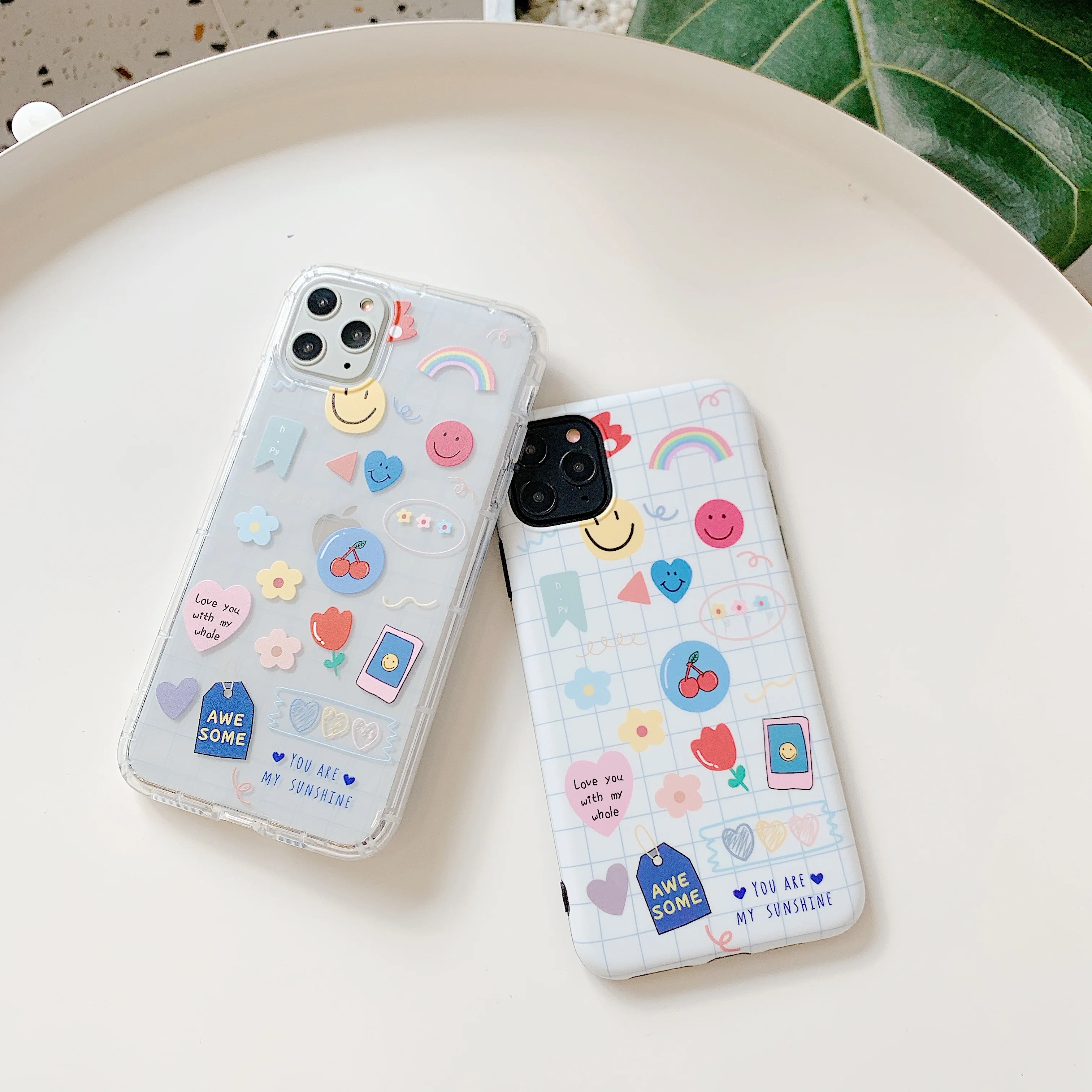 Прекрасный улыбающийся ТПУ чехол для телефона iphone 11 Pro Max iPhone XS XR X 6S 6 7 8 Plus