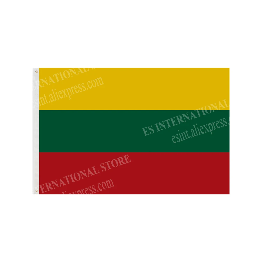 Фото Флаг Литвы Национальный полиэфирный баннер летающий 90x150 см 3x5 футов флаг по всему