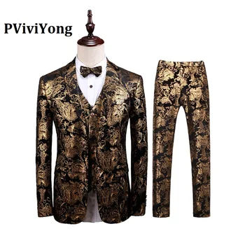 PViviYong brand 2019 high quality suit men,Suitable wedding Local tyrants gold series suit 3 piece (Jackets + Vest + Pants) T377
PViviYong brand 2019 high quality suit men,Suitable wedding Local tyrants gold series suit 3 piece (Jackets + Vest + Pants) T377