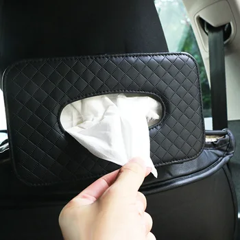 

VR robot Universal Car Tissue Box Creative Leather Napkin Holder Box Back Seat Sun Visor Tissue Organizer for Car