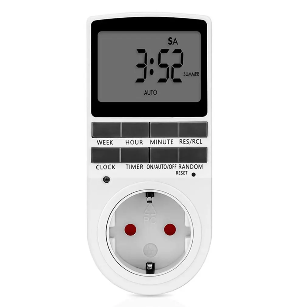 Large LCD Display Programmable Weekly Digital Smart Timer Switch Outlet Plug Timing Socket Countdown for Kitchen
Large LCD Display Programmable Weekly Digital Smart Timer Switch Outlet Plug Timing Socket Countdown for Kitchen