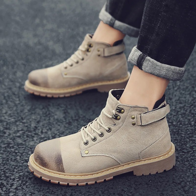 2019 Spring Retro Martin Boots Men's Mid-top Short Boots Workwear Hight-top plus Velvet Warm Cotton-padded Shoes Anti-slip Men's
2019 Spring Retro Martin Boots Men's Mid-top Short Boots Workwear Hight-top plus Velvet Warm Cotton-padded Shoes Anti-slip Men's