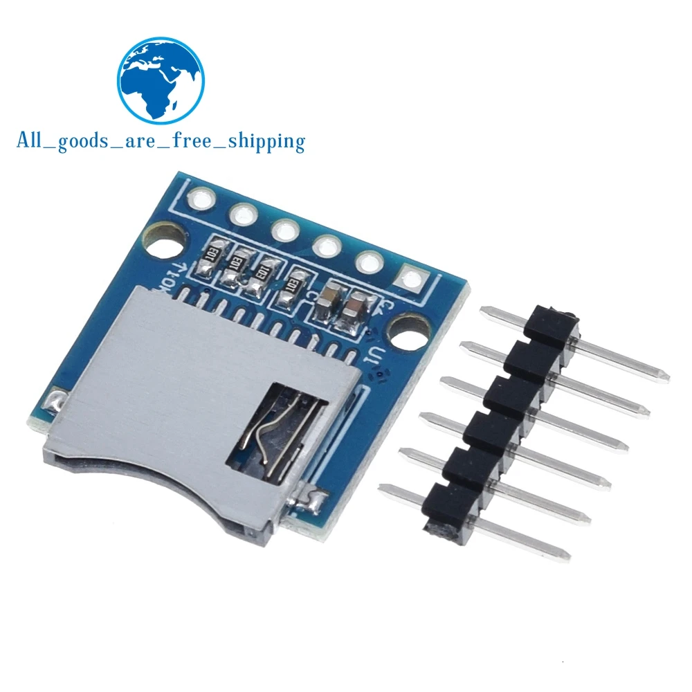 TZT Micro SD Storage Expansion Board Mini Micro SD TF Card Memory Shield Module With Pins for Arduino ARM AVR
TZT Micro SD Storage Expansion Board Mini Micro SD TF Card Memory Shield Module With Pins for Arduino ARM AVR