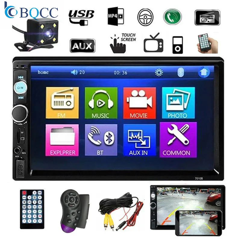 2 Din Car Radio 7" HD Autoradio Multimedia Player Touch Screen Auto Audio Stereo MP5 Bluetooth USB TF FM Camera
2 Din Car Radio 7" HD Autoradio Multimedia Player Touch Screen Auto Audio Stereo MP5 Bluetooth USB TF FM Camera