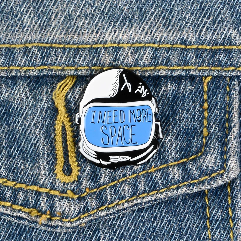 Funny Jewelry I Need More Space Astronaut Enamel Pin Custom Cosmonaut Brooches Backpack Clothes Lapel Pin Badge
Funny Jewelry I Need More Space Astronaut Enamel Pin Custom Cosmonaut Brooches Backpack Clothes Lapel Pin Badge