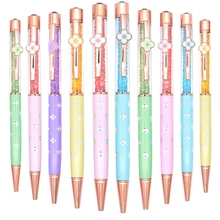 50Pcs Four Leaf Clover Bling Crystal Diamond Metal Ballpoint Pen Lady And Girl Perfect Gifts Office School Stationery Black Ink
50Pcs Four Leaf Clover Bling Crystal Diamond Metal Ballpoint Pen Lady And Girl Perfect Gifts Office School Stationery Black Ink