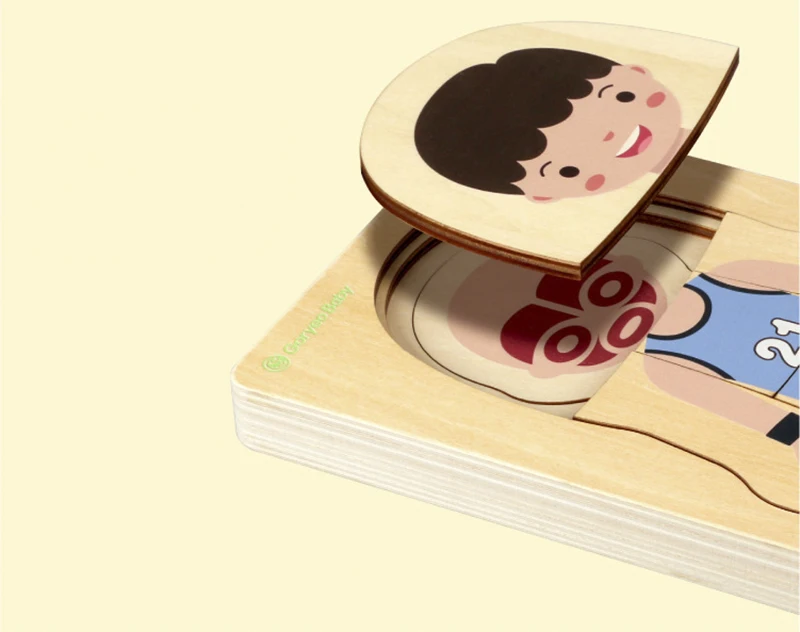 Montessori Wooden Body Puzzle Educational Toy for Kids Learning Anatomy