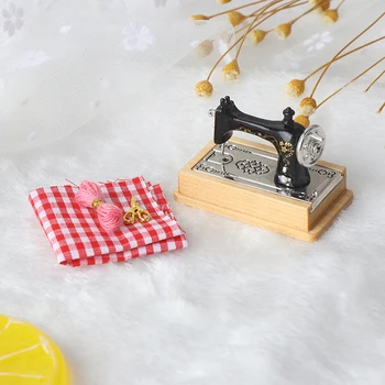Kids Dollhouse Decor Wooden Sewing Machine with Thread Scissors Accessories for Dolls House Toys for Girls Miniature Furniture 
Kids Dollhouse Decor Wooden Sewing Machine with Thread Scissors Accessories for Dolls House Toys for Girls Miniature Furniture