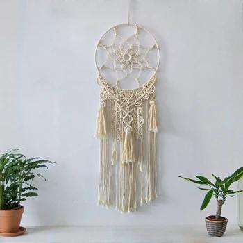 Macrame Wall Hanging Bohemian Hand Woven Tapestry Household Living Room Decoration Circle Fringe Tapestry
Macrame Wall Hanging Bohemian Hand Woven Tapestry Household Living Room Decoration Circle Fringe Tapestry