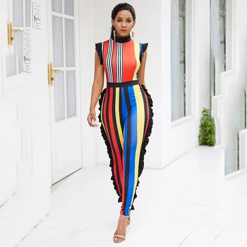 Stripe Print Summer 2020 Long Jumpsuit Women Holiday Boho Trips Overalls Fashion Sleeveless Beach Rompers African Sexy Jumpsuits
Stripe Print Summer 2020 Long Jumpsuit Women Holiday Boho Trips Overalls Fashion Sleeveless Beach Rompers African Sexy Jumpsuits