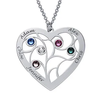 Customized Fashion Personalized Name Birthday Stone Tree Of Life Stainless Steel Heart-shaped Couple Necklace
Customized Fashion Personalized Name Birthday Stone Tree Of Life Stainless Steel Heart-shaped Couple Necklace