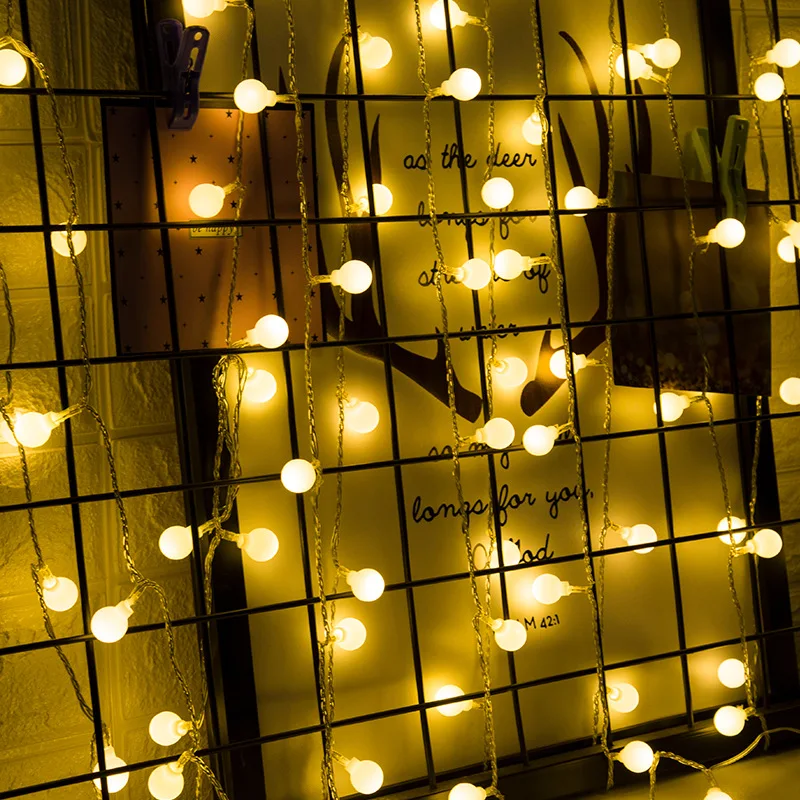 Christmas Decor Fairy Garland LED Ball String Lights Christmas Tree Decoration Wedding Holiday Decoration Garland New Year Decor
Christmas Decor Fairy Garland LED Ball String Lights Christmas Tree Decoration Wedding Holiday Decoration Garland New Year Decor