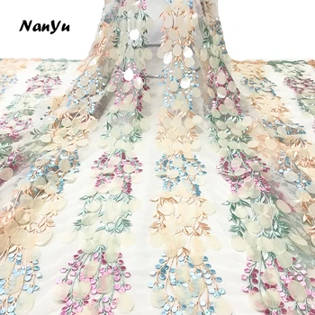 Guangdong wholesale Sequin Net Multi-Color Embroidery Fabric for wedding dress gown
Guangdong wholesale Sequin Net Multi-Color Embroidery Fabric for wedding dress gown