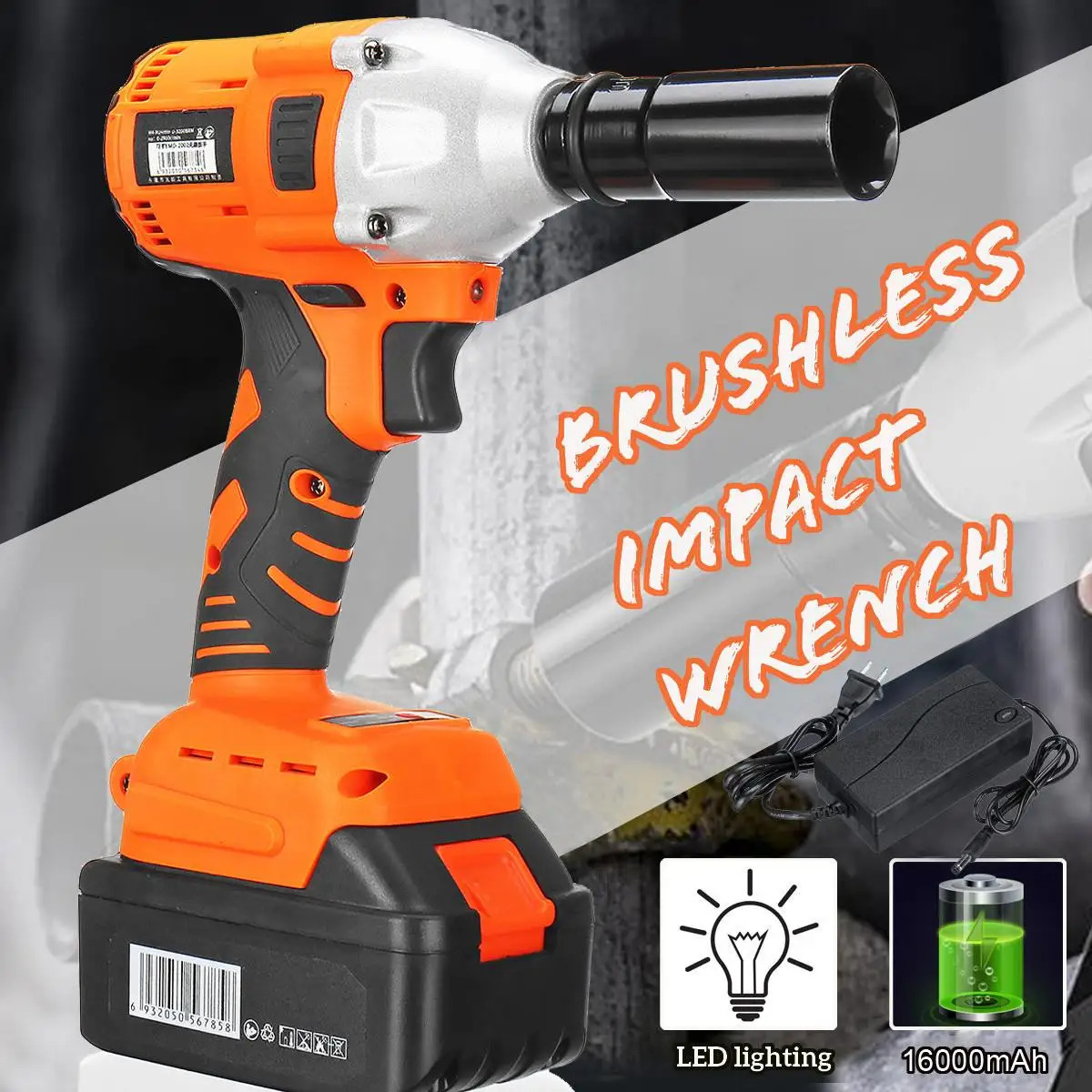 Impact Wrench 21V Brushless Electric Impact Wrench Variable Speed Cordless Rechargeable Electric Impact Drill
Impact Wrench 21V Brushless Electric Impact Wrench Variable Speed Cordless Rechargeable Electric Impact Drill