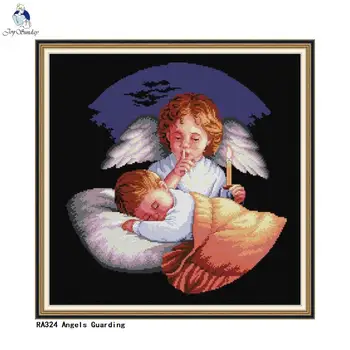 Joy Sunday Needlework, DIY Hand Cross stitch, Angels Guarding Printed on Canvas Cross-Stitch Embroidery kits Home Decor
Joy Sunday Needlework, DIY Hand Cross stitch, Angels Guarding Printed on Canvas Cross-Stitch Embroidery kits Home Decor