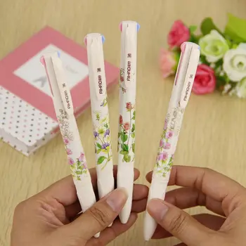 1pcs 4 In 1 Colored Ballpoint Pen Floral Pens Kawaii Stationery Canetas Material Escolar Office School Supplies
1pcs 4 In 1 Colored Ballpoint Pen Floral Pens Kawaii Stationery Canetas Material Escolar Office School Supplies