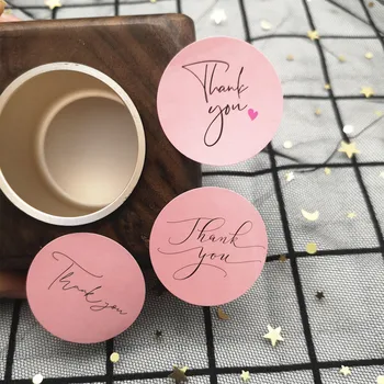 102Pcs Pink Round 3 designs Thank You Handmade Cake Packaging Sealing Label Kraft Sticker Baking DIY Gift Decoration Stickers 
102Pcs Pink Round 3 designs Thank You Handmade Cake Packaging Sealing Label Kraft Sticker Baking DIY Gift Decoration Stickers