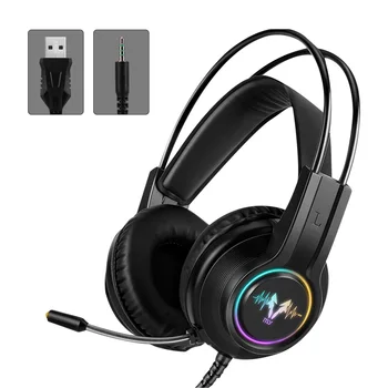 LED RGB Light Universal ABS Stereo Surround Sound Noise Canceling USB Interface Gaming Headset Bass Vibration Wired For Laptop
LED RGB Light Universal ABS Stereo Surround Sound Noise Canceling USB Interface Gaming Headset Bass Vibration Wired For Laptop