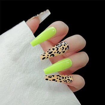 Extra Long Fake Nails Square Leopard Pattern Yellow Black Coffin False Nails European Artificial Full Cover Ballerina Nail Tips
Extra Long Fake Nails Square Leopard Pattern Yellow Black Coffin False Nails European Artificial Full Cover Ballerina Nail Tips