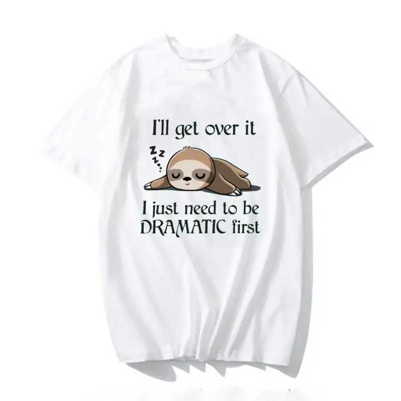 Sloth I'll Get Over It I Just Need To Be Dramatic First Aesthetics Graphic Short Sleeve Cotton Polyester T Shirts Female
Sloth I'll Get Over It I Just Need To Be Dramatic First Aesthetics Graphic Short Sleeve Cotton Polyester T Shirts Female