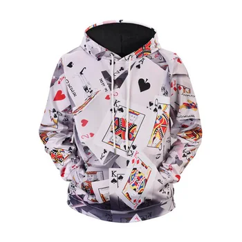 Polyester hoodie 2020 autumn and winter new fashion 3D poker printing Hoodie long sleeve loose large size men's hoodie Polyester 
Polyester hoodie 2020 autumn and winter new fashion 3D poker printing Hoodie long sleeve loose large size men's hoodie Polyester