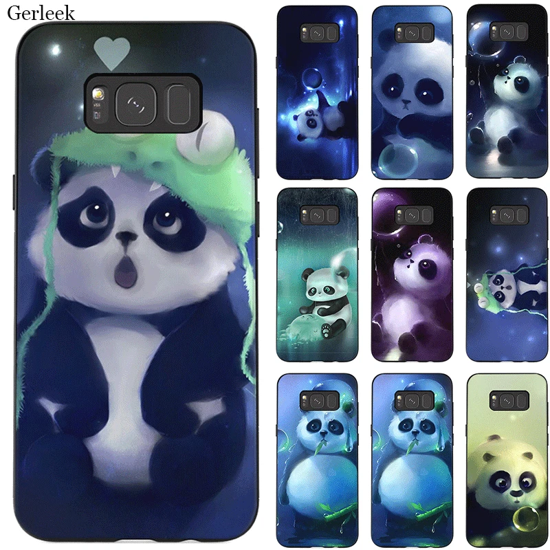 Silicome phone case for sansung J4 Core 2018 J6 Prime J7 Duo J8 M10 M20 M30 A2 Fluorescent panda Cute | Мобильные телефоны и