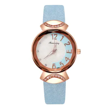 

Women Girls Quartz Watch with PU Leather Band Arabic Numerals Small Scale Dress Watch LL@17